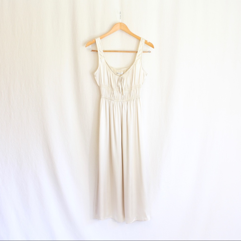 Reformation Cream Midi Dress